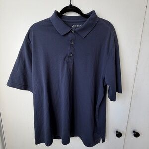 Heritage Eddie Bauer Pima Cotton Polo – Faded Navy PNW Classic | Large